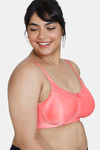 Zivame True Curv Double Layered Non Wired Full Coverage Minimiser Bra - Georgia Peach — thumbnail 3