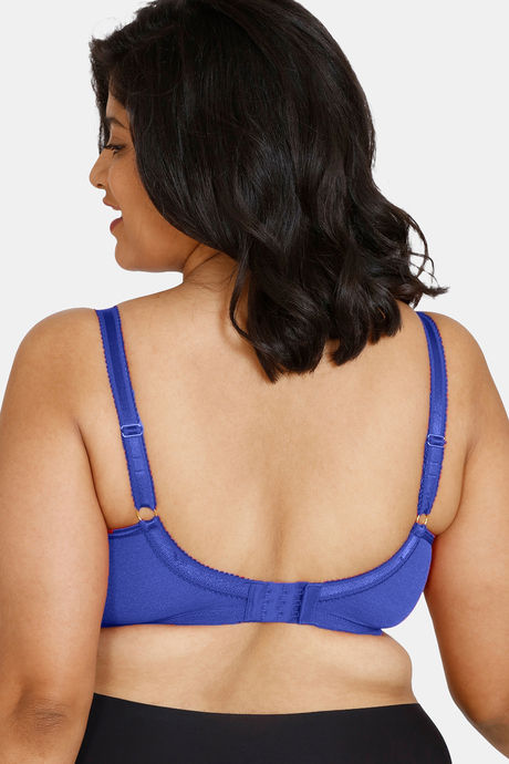 

Zivame Double Layered Two Sectioned Minimizer Bra Blue, Blues