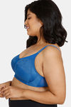 Zivame True Curv Single Layered Non Wired Full Coverage Super Support Bra - Classic Blue — thumbnail 3