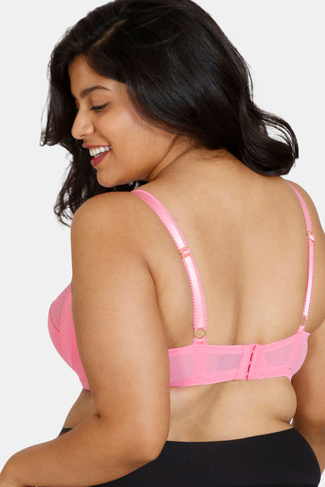 

Zivame Wirefree Three SectionedSuper Support Bra Pink, Pinks