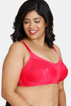 Zivame True Curv Single Layered Non Wired Full Coverage Super Support Bra - Raspberry — thumbnail 3