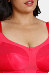 Zivame True Curv Single Layered Non Wired Full Coverage Super Support Bra - Raspberry — thumbnail 4