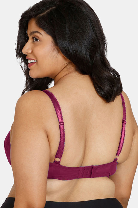 

Zivame Wirefree Three SectionedSuper Support Bra Wine, Purples