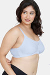 Zivame True Curv Double Layered Non Wired Full Coverage Super Support Bra - Brunerra Blue — thumbnail 3