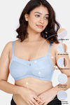 Zivame True Curv Double Layered Non Wired Full Coverage Super Support Bra - Brunerra Blue — thumbnail 5