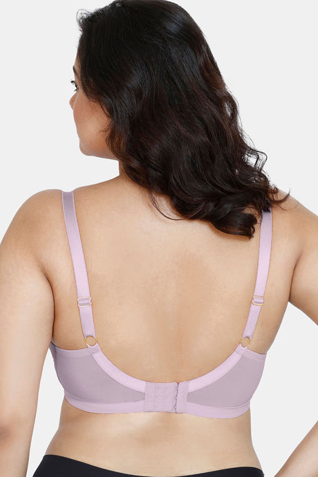 Zivame True Curv Double Layered Non Wired Full Coverage Super Support Bra - Elderberry — image 2