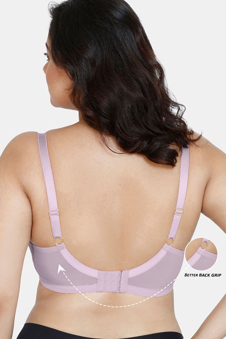 Zivame True Curv Double Layered Non Wired Full Coverage Super Support Bra - Elderberry — image 6