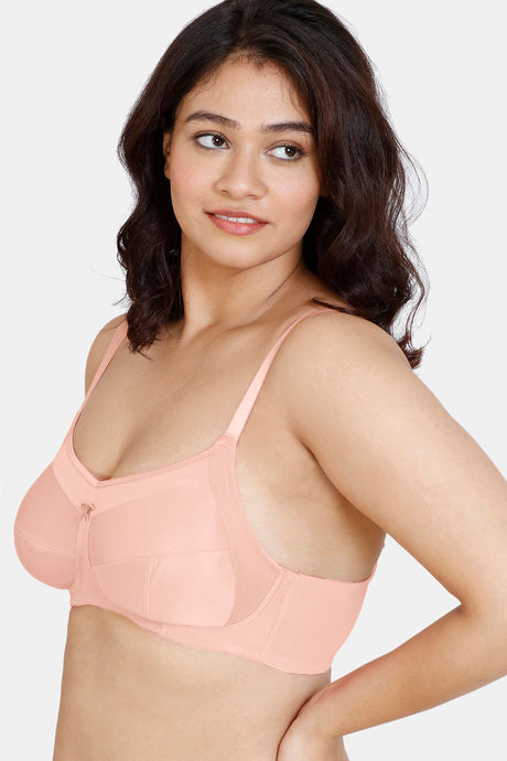 Zivame True Curv Double Layered Non Wired Full Coverage Super Support Bra - Pink — image 3