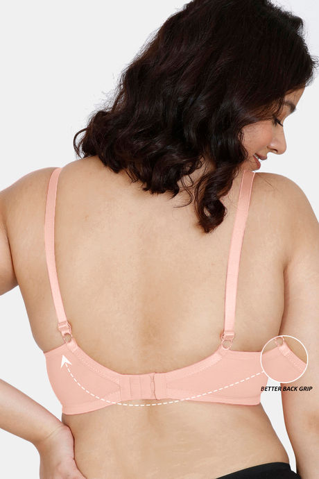 Zivame True Curv Double Layered Non Wired Full Coverage Super Support Bra - Pink — image 6