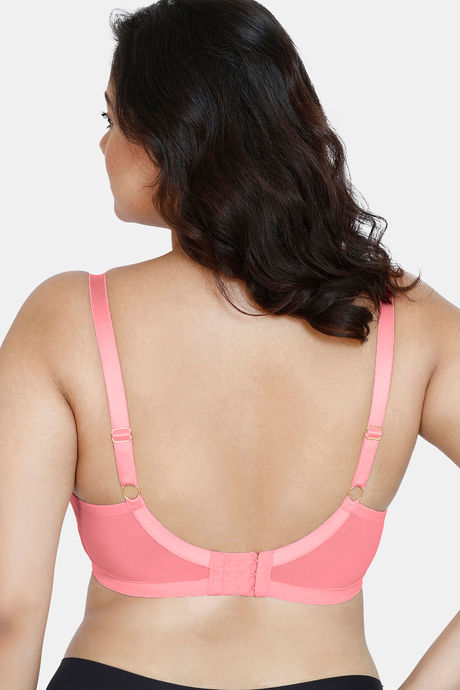 Zivame True Curv Double Layered Non Wired Full Coverage Super Support Bra - Strawberry Pink — image 2