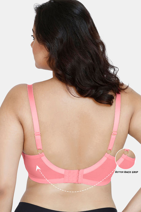 Zivame True Curv Double Layered Non Wired Full Coverage Super Support Bra - Strawberry Pink — image 6