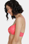 Zivame Wildberry Fling Push-Up Wired Medium Coverage T-Shirt Bra - Rouge Red — thumbnail 3