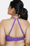 ZIvame True Curv Wildberry Fling Padded Wired Full Coverage T-Shirt Bra - Royal Purple — thumbnail 3