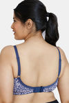 Zivame True Curv Mosaic Valley Double Layered Non Wired 3/4th Coverage Super Support Bra - Purple Print — thumbnail 2