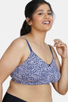 Zivame True Curv Mosaic Valley Double Layered Non Wired 3/4th Coverage Super Support Bra - Purple Print — thumbnail 3