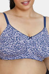 Zivame True Curv Mosaic Valley Double Layered Non Wired 3/4th Coverage Super Support Bra - Purple Print — thumbnail 4
