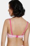 Zivame Mosaic Valley Padded Wired Medium Coverage T-Shirt Bra - Pink Print — thumbnail 2