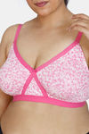 Zivame True Curv Mosaic Valley Double Layered Non Wired 3/4th Coverage Super Support Bra - Pink Print — thumbnail 4