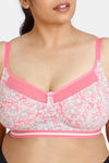 Zivame True Curv Vivacious Double Layered Non Wired 3/4th Coverage Super Support Bra - Orange Print — thumbnail 4
