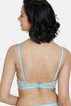 Zivame Vivacious Padded Wired 3/4th Coverage T-Shirt Bra - Blue Print — thumbnail 2