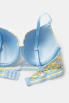 Zivame Vivacious Padded Wired 3/4th Coverage T-Shirt Bra - Blue Print — thumbnail 5