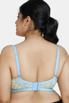 ZIvame True Curv Vivacious Double Layered Non Wired 3/4th Coverage Minimiser Bra - Blue Print — thumbnail 2