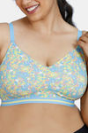 ZIvame True Curv Vivacious Double Layered Non Wired 3/4th Coverage Minimiser Bra - Blue Print — thumbnail 4