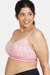 ZIvame True Curv Vivacious Double Layered Non Wired 3/4th Coverage Minimiser Bra - Orange Print — thumbnail 2