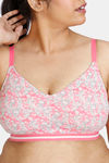 ZIvame True Curv Vivacious Double Layered Non Wired 3/4th Coverage Minimiser Bra - Orange Print — thumbnail 4