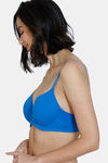 Zivame Snuggle Up Padded Wired 3/4th Coverage Basic Bra - Princess Blue — thumbnail 3