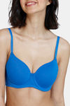 Zivame Snuggle Up Padded Wired 3/4th Coverage Basic Bra - Princess Blue — thumbnail 4