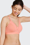 Zivame Snuggle Up Padded Non Wired 3/4th Coverage Basic Bra - Terra Cotta — thumbnail 3