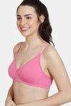 Zivame Snuggle Up Double Layered Non Wired 3/4th Coverage T-Shirt Bra - Ibis Rose — thumbnail 2