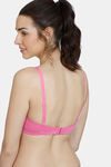 Zivame Snuggle Up Double Layered Non Wired 3/4th Coverage T-Shirt Bra - Ibis Rose — thumbnail 3