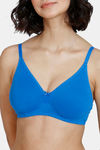 Zivame Snuggle Up Double Layered Non Wired 3/4th Coverage T-Shirt Bra - Princess Blue — thumbnail 4