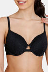 Zivame Serenade Padded Wired 3/4th Coverage Lace Bra - Anthracite — thumbnail 4