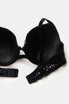 Zivame Serenade Padded Wired 3/4th Coverage Lace Bra - Anthracite — thumbnail 5