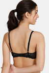 Zivame Serenade Double Layered Non Wired 3/4th Coverage Lace Bra - Anthracite — thumbnail 2