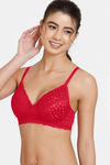 Zivame Serenade Double Layered Non Wired 3/4th Coverage Lace Bra - Ski Patrol — thumbnail 1