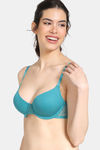 Zivame Beautiful Basics Padded Wired Medium Coverage T-Shirt Bra - Biscay Bay — thumbnail 4