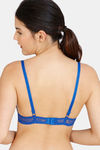 Zivame Beautiful Basics Padded Wired Medium Coverage T-Shirt Bra - Blue Lolite — thumbnail 3