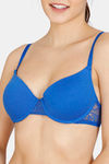 Zivame Beautiful Basics Padded Wired Medium Coverage T-Shirt Bra - Blue Lolite — thumbnail 5