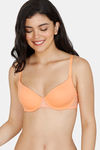 Zivame Beautiful Basics Padded Wired Medium Coverage T-Shirt Bra - Orange — thumbnail 1