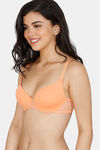 Zivame Beautiful Basics Padded Wired Medium Coverage T-Shirt Bra - Orange — thumbnail 4