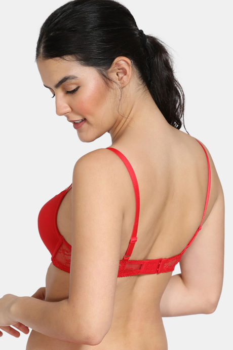 

Zivame Lightly Padded Underwired Bra Bright Red, Reds