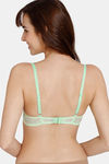 Zivame Beautiful Basics Padded Wired Medium Coverage T-Shirt Bra - Green Ash — thumbnail 3