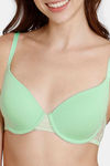 Zivame Beautiful Basics Padded Wired Medium Coverage T-Shirt Bra - Green Ash — thumbnail 7