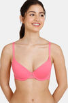 Zivame Beautiful Basics Padded Wired Medium Coverage T-Shirt Bra - Pink Lemonade — thumbnail 1