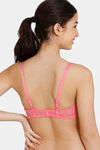 Zivame Beautiful Basics Padded Wired Medium Coverage T-Shirt Bra - Pink Lemonade — thumbnail 3