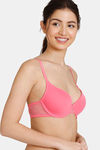 Zivame Beautiful Basics Padded Wired Medium Coverage T-Shirt Bra - Pink Lemonade — thumbnail 4